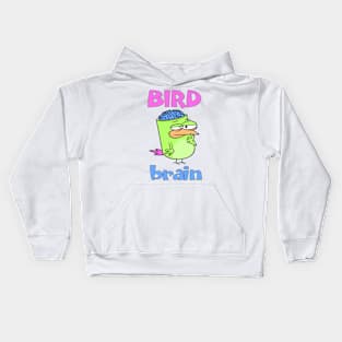 Birdbrain Design for Bird Lovers Kids Hoodie